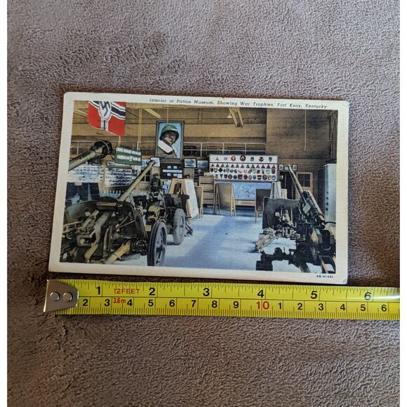 Vintage C1950 Patton Museum Postcard Showing War Trophies Fort Knox Kentucky WW2 - Picture 10 of 13